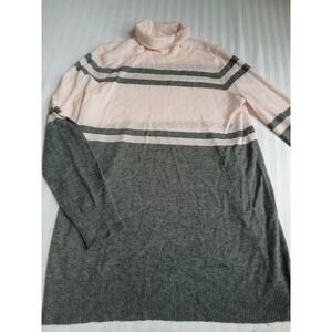 Belford Sweater Small 100 Cashmere Striped Turtleneck Knit Cozy Capsule Layers